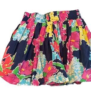 Aeropostale Girls Floral Skirt Navy Pink